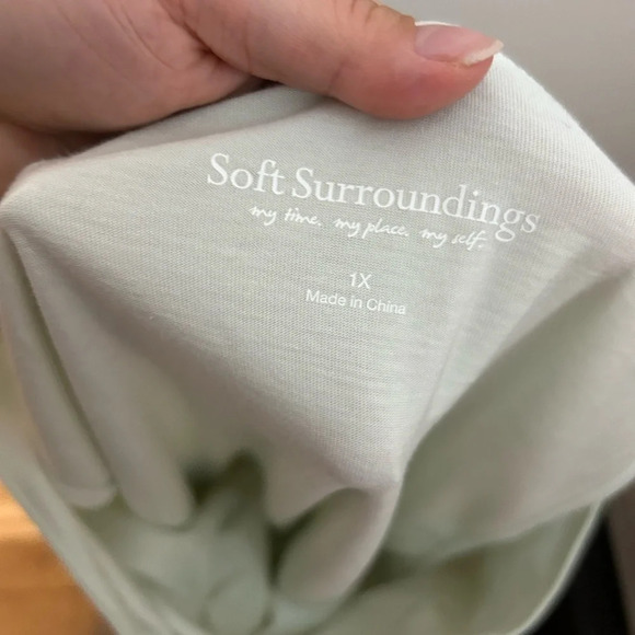 SOFT SURROUNDINGS MINT GREEN LAYERED TUNIC - Picture 3 of 4